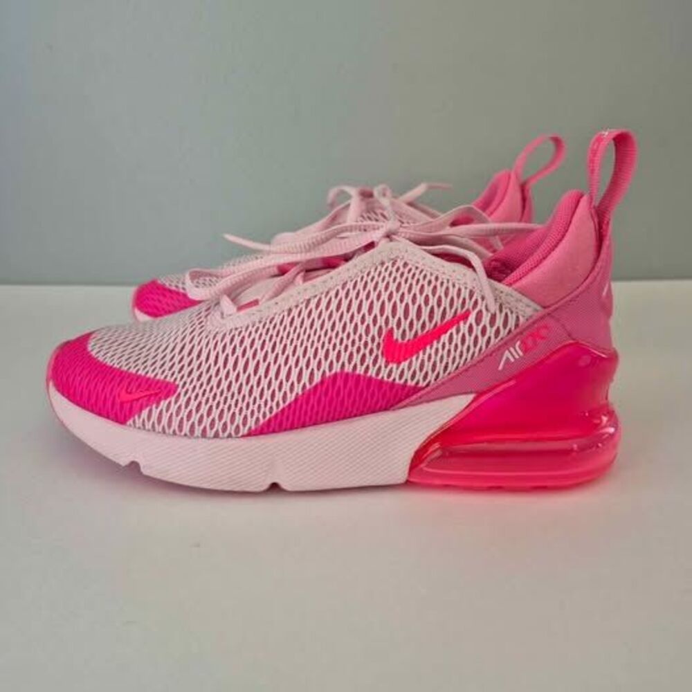 Nike Air Max 270 Bright Pink Tennis Shoes Size 2 Fits Like a 1 to 1.5